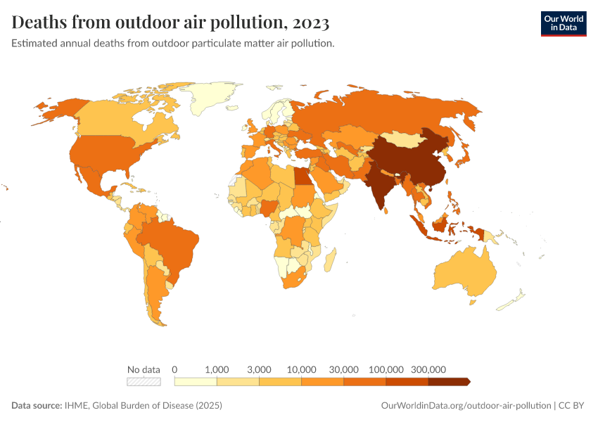 A thumbnail of the "Deaths from outdoor air pollution" chart