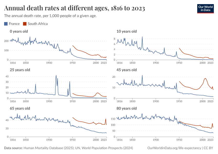 A thumbnail of the "Annual death rates at different ages" chart