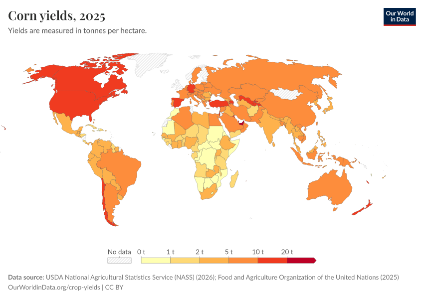 A thumbnail of the "Corn yields" chart