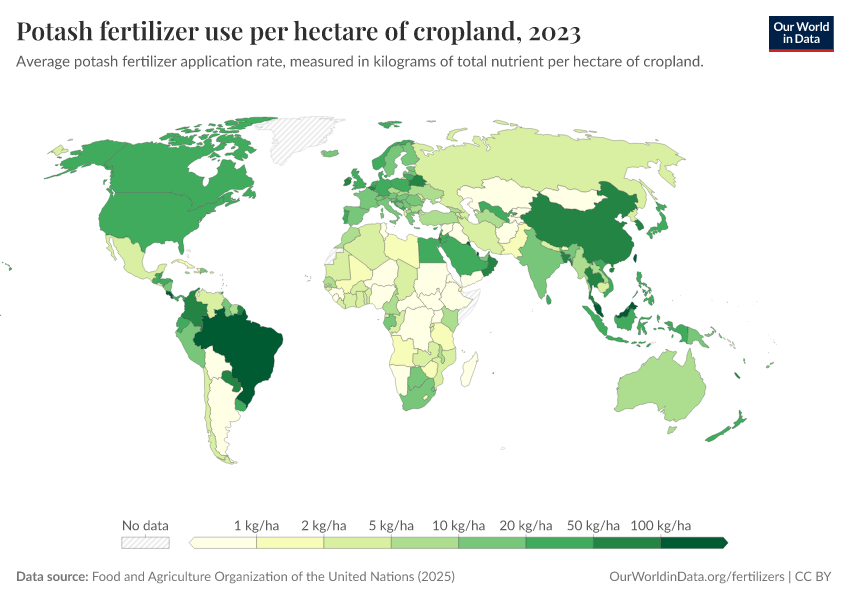 A thumbnail of the "Potash fertilizer use per hectare of cropland" chart
