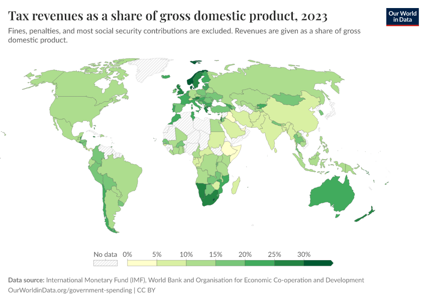 A thumbnail of the "Tax revenues as a share of gross domestic product" chart